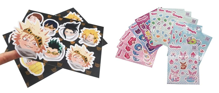 Cartoon Kiss Cut Sticker Sheet