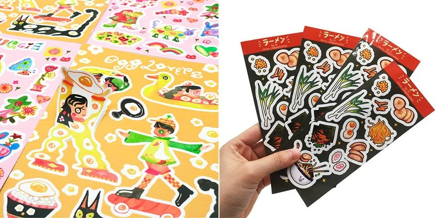 Adhesive Cartoon Kiss Cut Sticker Sheet