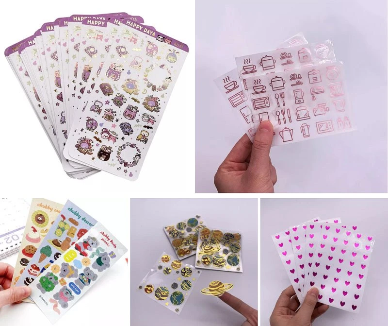 Eco-friendly Adhesive Cartoon Kiss Cut Sticker Sheet